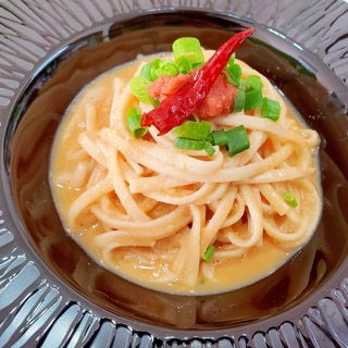 めんたいペペたまうどん